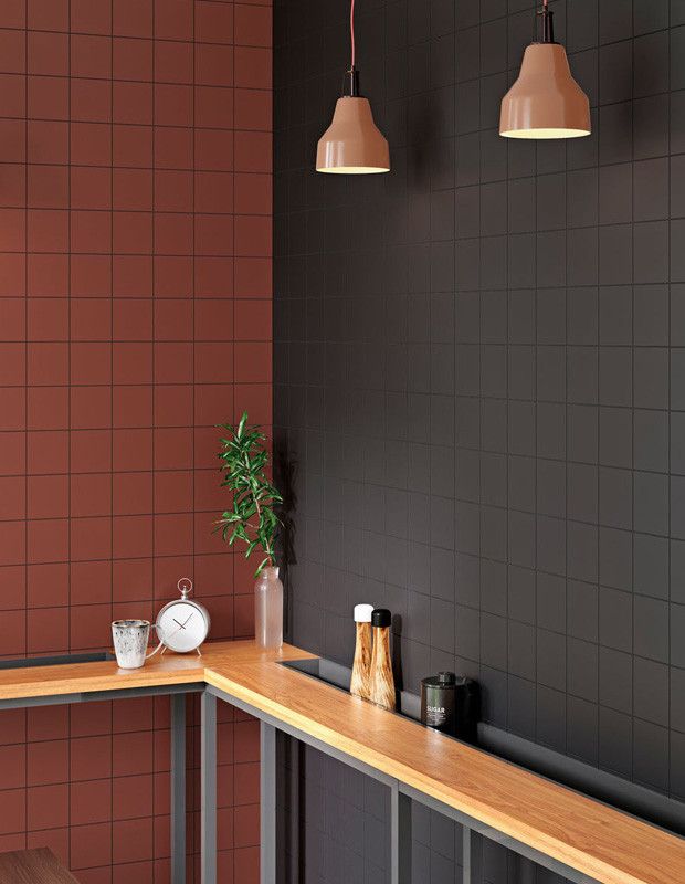 Carrelage " Kromatik Mat "  grès cérame - Rouge -  R10 - 10x20cm - NT2025302