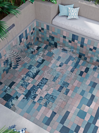 Carrelage vert cascade en grès cérame | NT2025306