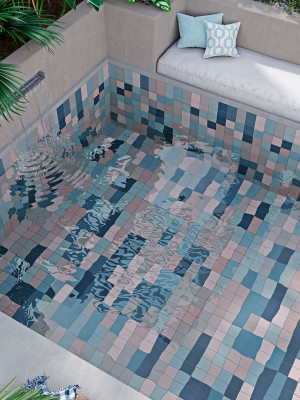 Carrelage bleu marine mat  10x20cm | NT2025313 