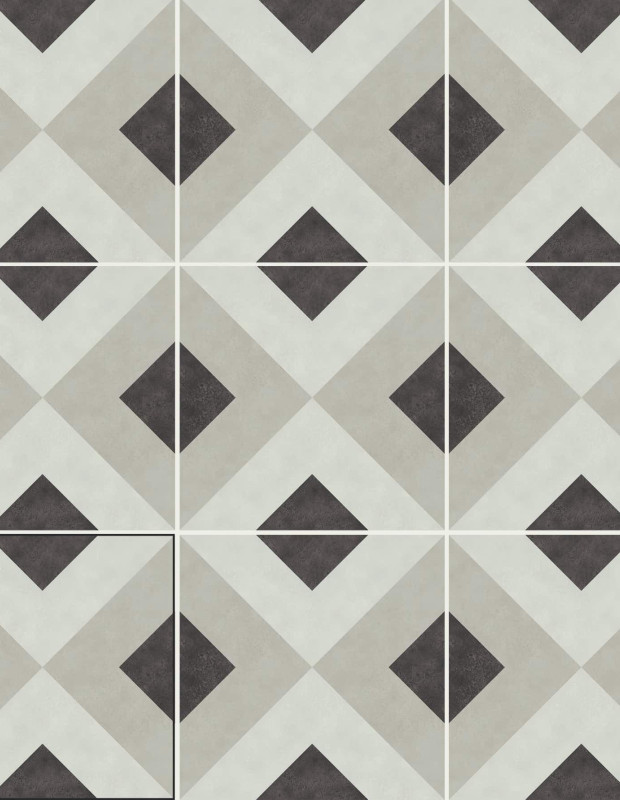 Carrelage Brienne Noir Charbon - Grès Cérame pour sol et mur - 15x15cm - DC2025052