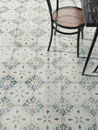 Carrelage prédécoupé Point du Jour -  aspect carreaux de ciment - 45 x 45 cm | AV2026010