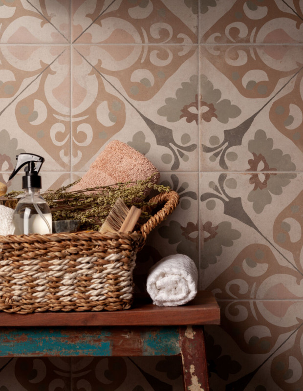 Carrelage effet carreaux de ciment 22.3x22.3 cm - AV2026001