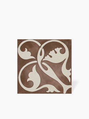 Carrelage Prédécoupé à Motif Floral Bordeaux - 45x45cm - FV2702159 