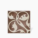 Carrelage Prédécoupé à Motif Floral Bordeaux - 45x45cm - FV2702159