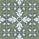 Carrelage aspect carreaux de ciment multicolore décor floral lot de 7 boites