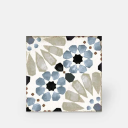 Vintage-Bodenfliese Zementfliese blau mit maurischen Motiven.