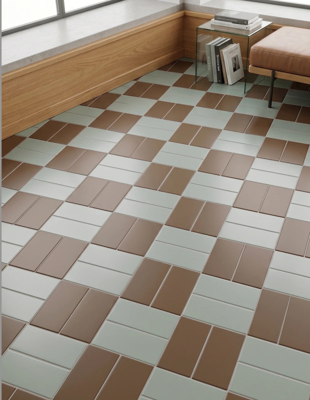 Carrelage Rectangulaire Marron Mat 10x20 cm | Comptoir du Cérame