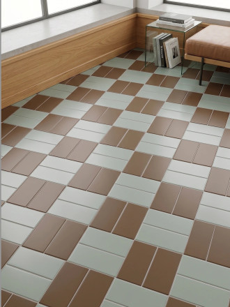 Carrelage Rectangulaire Marron Mat 10x20 cm | Comptoir du Cérame