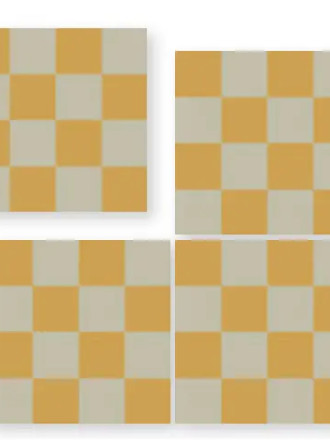 Ockerfarbene 20x20-Zementfliesen, matt | 4TBE