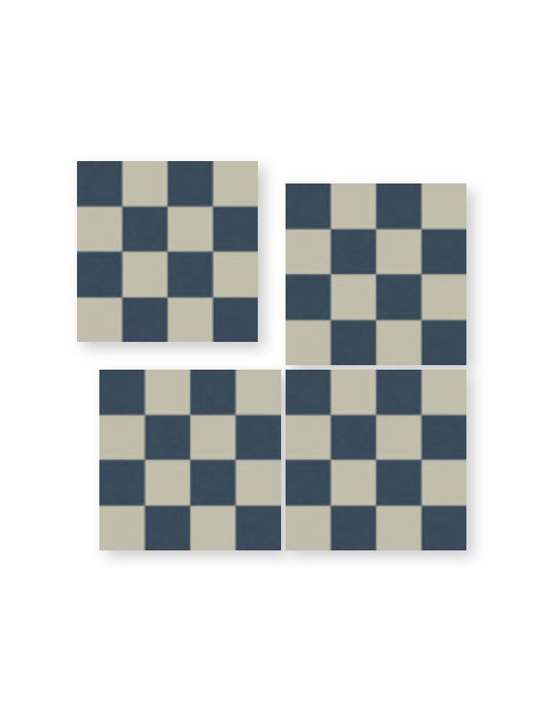 Carrelage bleu foncé 20x20 mat grès cérame artisanal | JU2026019