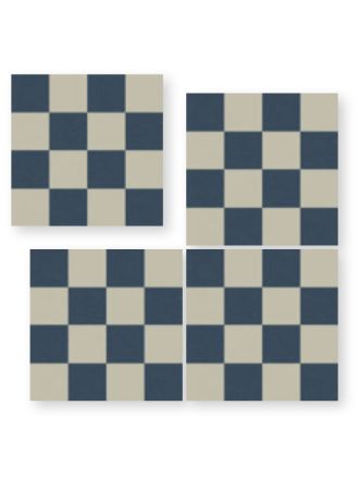 Carrelage bleu foncé 20x20 mat grès cérame artisanal | JU2026019