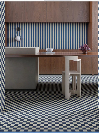 Carrelage bleu foncé 20x20 mat grès cérame artisanal | JU2026019