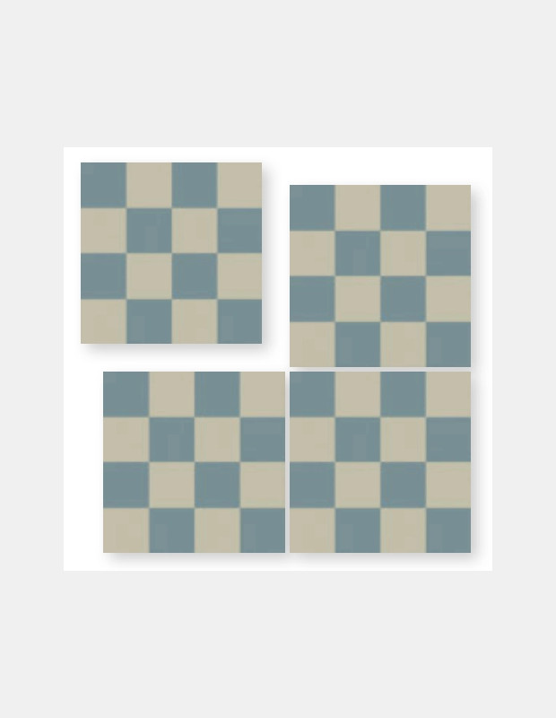 Himmelblaue Fliesen 20x20 aus Feinsteinzeug, matt | 4TBB