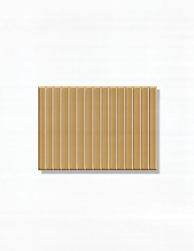 Plaquette faience pâte blanche en kit kat - couleur ocre -  23x33,5cm Brillant | JU2026040