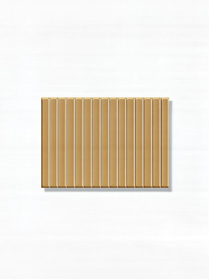 Plaquette faience pâte blanche en kit kat - couleur ocre -  23x33,5cm Brillant | JU2026040 