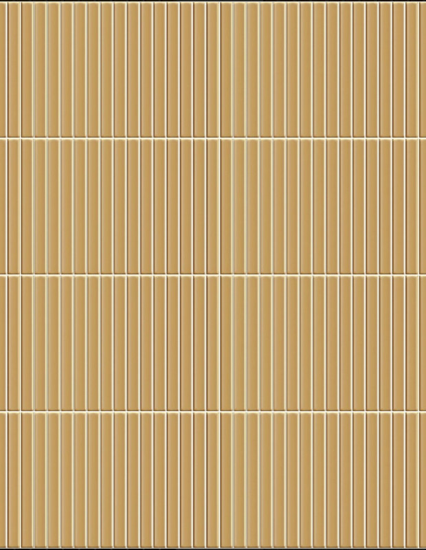Plaquette faience pâte blanche en kit kat - couleur ocre -  23x33,5cm Brillant | JU2026040