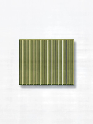 Plaquette faience pâte blanche en kit kat - couleur ocre -  23x33,5cm Brillant | ju2026041 