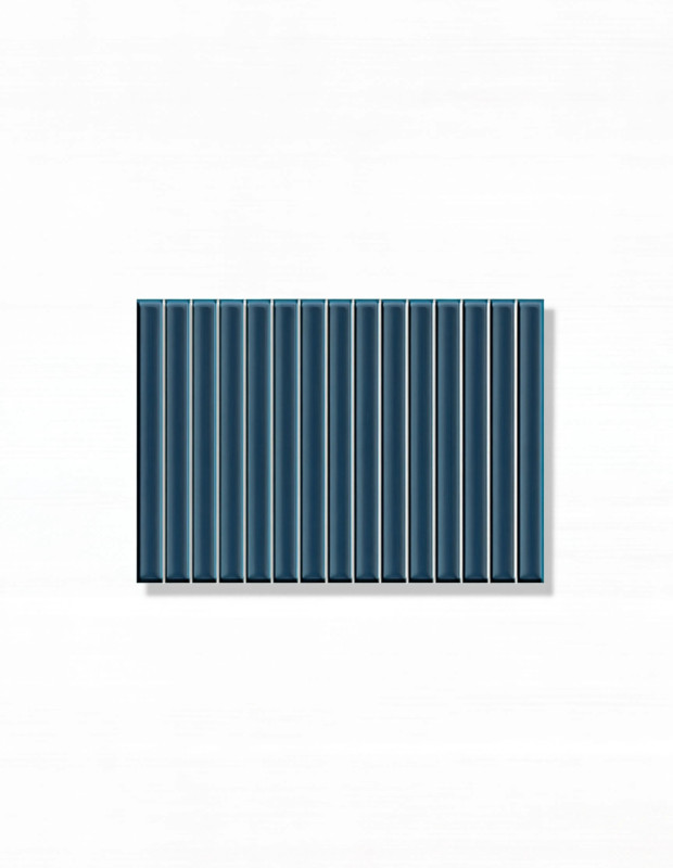 Plaquette faience pâte blanche en kit kat - couleur bleu -  23x33,5cm Brillant | JU2026042