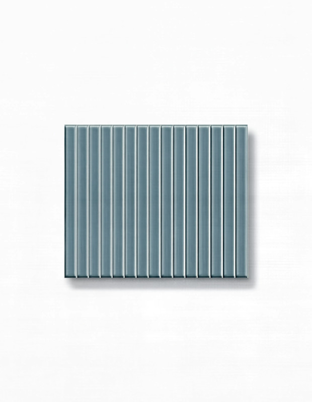 Plaquette faience pâte blanche en kit kat - couleur bleu céleste -  23x33,5cm Brillant | ju2026043