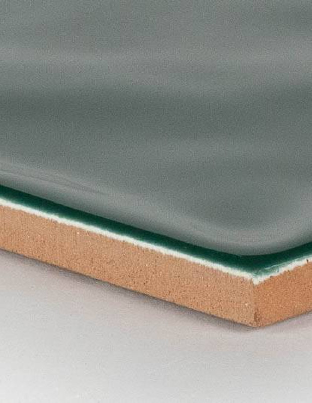 Lot de Carrelage 15 x 15 cm martelé vert à effet artisanal - LC26-LU7404058
