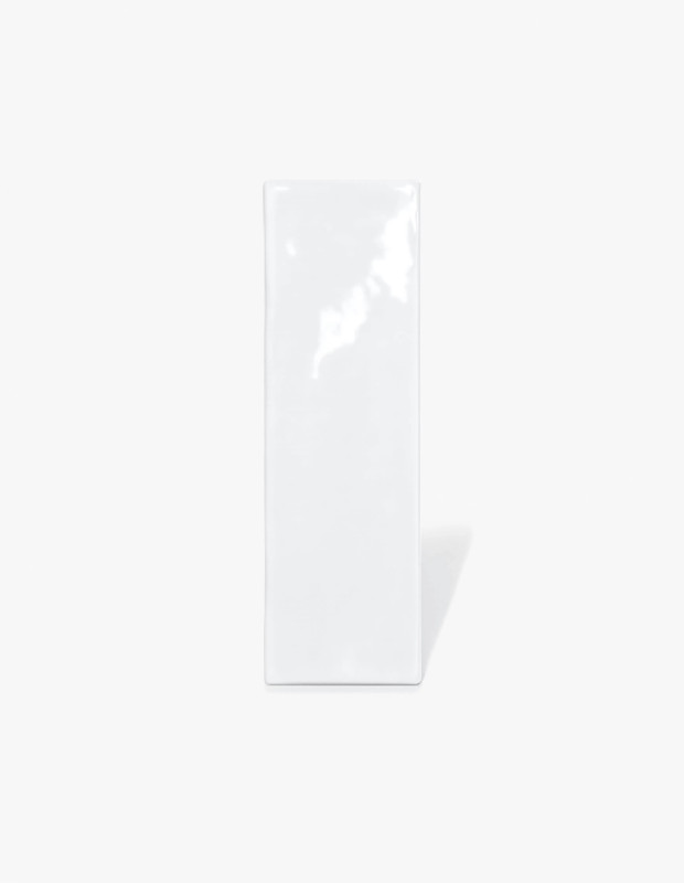 Faience rectangulaire brillant couleur blanche faïence, uni - 6.5 x 25.0 cm | DC2025123