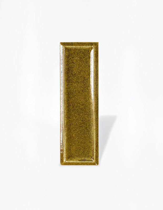 Carrelage Rectangulaire Minare relief - Jaune moutarde - 5x15 cm | JU2026072