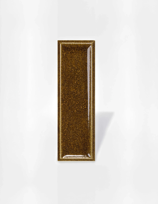 Carrelage Rectangulaire Minare relief - Ambre mouchetée - 5x15 cm | JU2026073