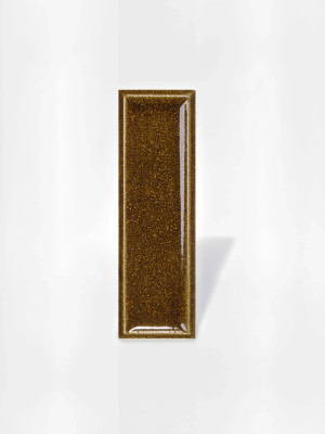 Carrelage Rectangulaire Minare relief - Ambre mouchetée - 5x15 cm | JU2026073 