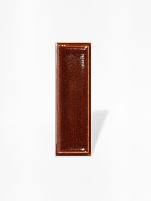Carrelage Rectangulaire Minare relief - Orange intense mouchetée - 5x15 cm | JU2026074 