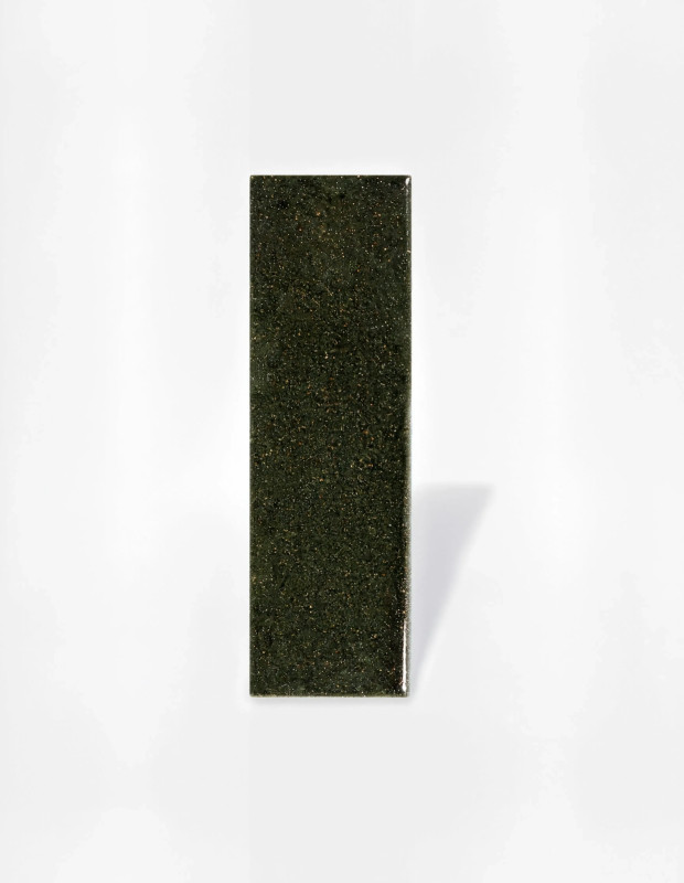 Carrelage Rectangulaire Minare - Vert foncé intense mouchetée - 5x15 cm | JU2026079