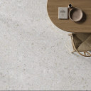 Feinsteinzeug Fliese Terrazzo-Optik Creme 90x90 cm | Edel & Zeitlos
