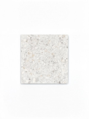 Feinsteinzeug Fliese Terrazzo-Optik Creme 90x90 cm | Edel & Zeitlos 