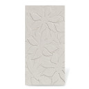 Dekor-Wandfliese Floral Weiß-Grau 60x120 cm | Großformat Matt