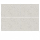 Dekor-Wandfliese Floral Weiß-Grau 60x120 cm | Großformat Matt