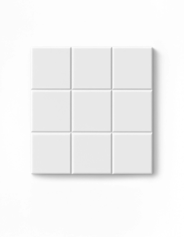 Strukturierte Fliese Karo-Design Weiß 22,5x22,5 cm | R10 Matt