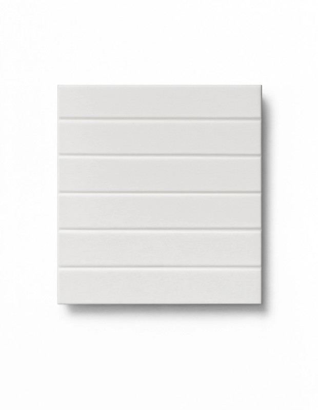 Strukturierte Fliese Linien-Design Weiß 22,5x22,5 cm | R10 Matt