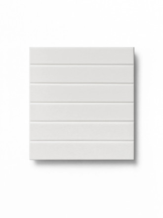 Strukturierte Fliese Linien-Design Weiß 22,5x22,5 cm | R10 Matt