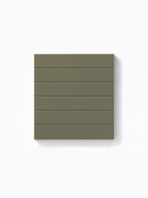 Strukturierte Fliese Linien-Design Olivgrün 22,5x22,5 cm | R10 Matt 