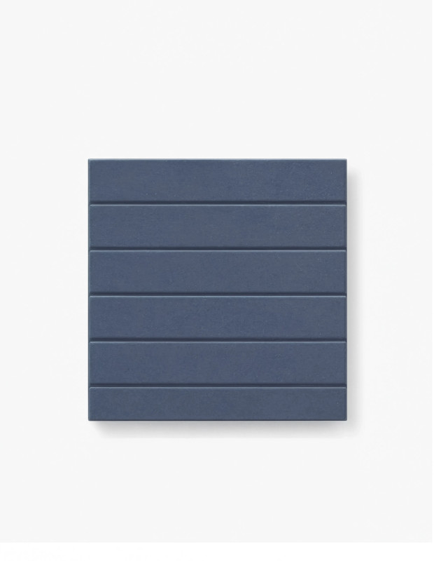 Fliese Stockholm Marineblau 22,5x22,5 | Breite Linien R10