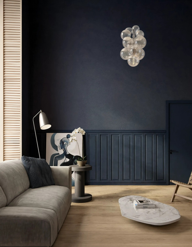 Faïence Effet Boiserie Bleu Nuit 30x120 cm | Grès Cérame