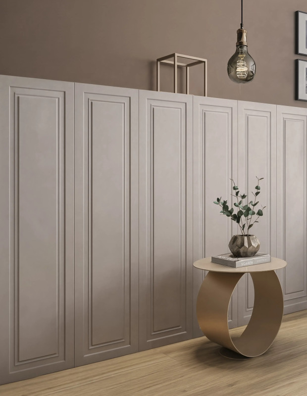 Wandfliese Holzvertäfelung Optik Taupe 30x120 cm