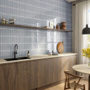 Carrelage Mural Bleu Ciel Glossy 6,5x20 cm | Effet Artisanal