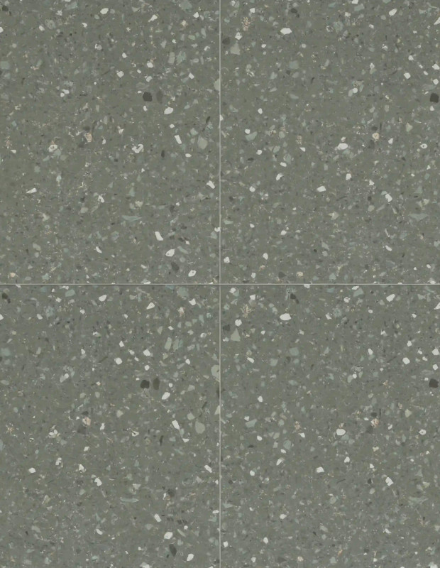 Wand- & Bodenfliese Terrazzo Grün 30x30 Tiny | Kalibriert