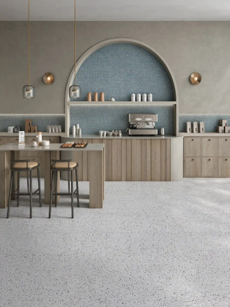 Carrelage Terrazzo Blanc 30x30 cm Rectifié | Tiny
