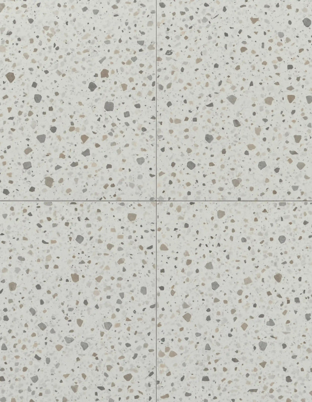 Terrazzo Fliesen Weiß 30x30 rektifiziert | Tiny