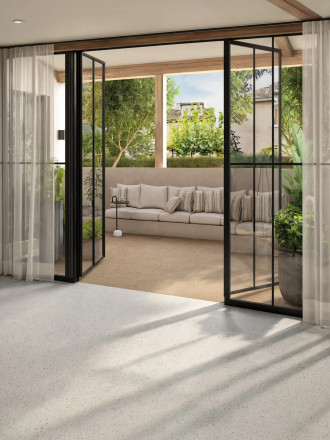 Carrelage Terrazzo Taupe 30x30 cm Rectifié | Tiny