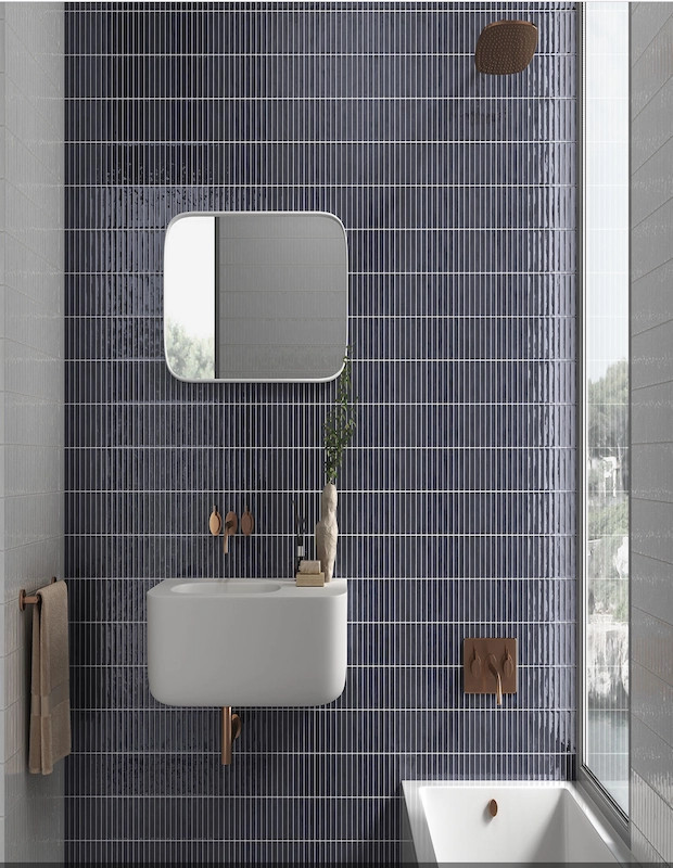 Wandfliesen Blau Glänzend 24x79 rektifiziert | Iberica