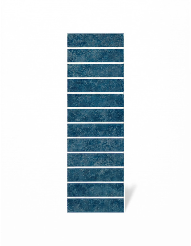 Faience rectangulaire bleu marine 10x30 cm | Touchy