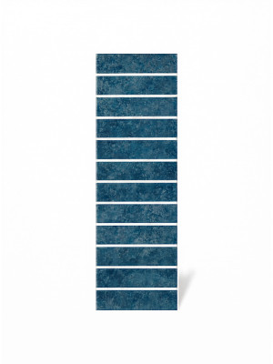 Faience rectangulaire bleu marine 10x30 cm | Touchy 