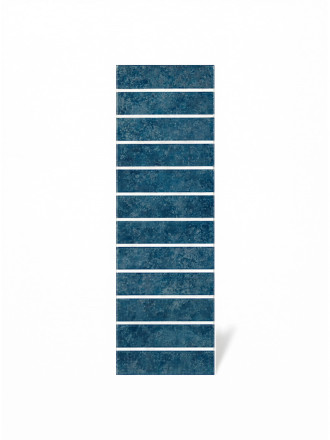 Rechteckige Wandfliese Marineblau 10x30 cm | Touchy
